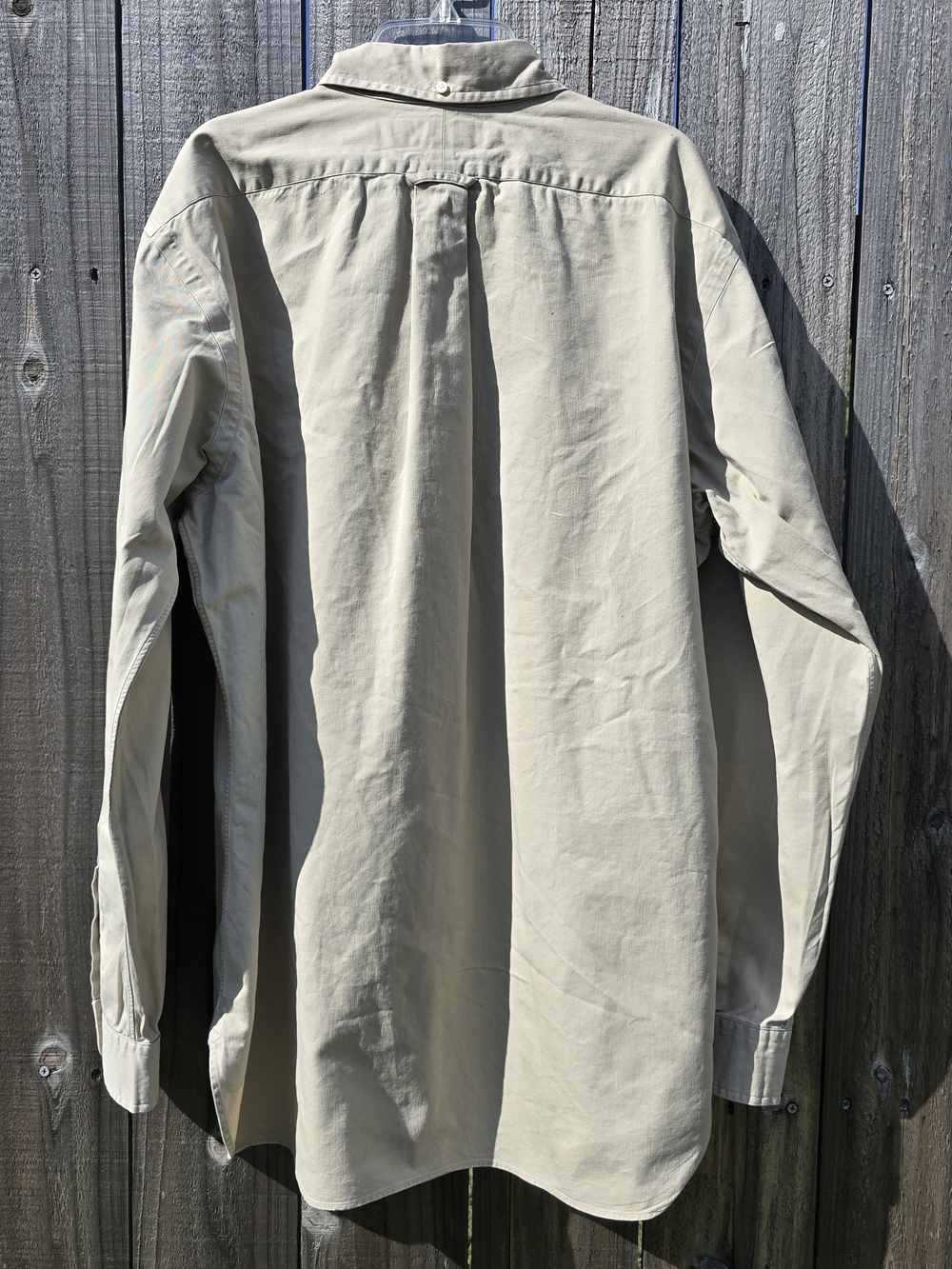 Ralph Lauren Shirt Mens Large Beige Button Down Long Sleeve Pony Logo Casual - Picture 4 of 10